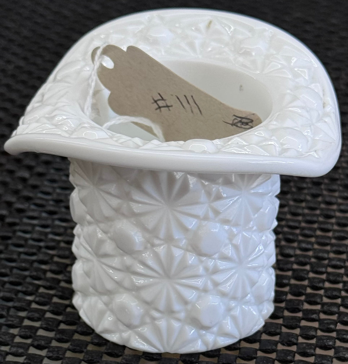Fenton Mini Top Hat Milk Glass 1950s