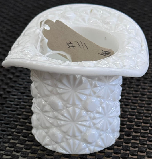 Fenton Mini Top Hat Milk Glass 1950s