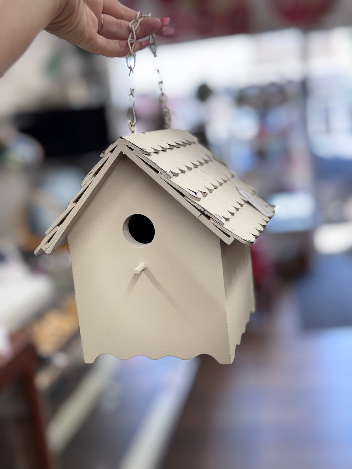 Shabby Chic Hanging Birdhouse