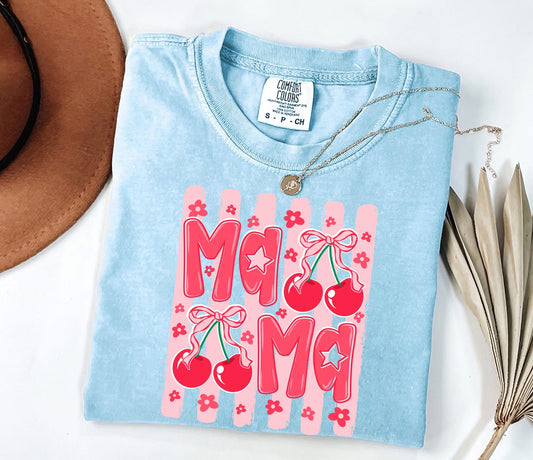 Mama W/ Cherries • ADULT Comfort Color T-Shirt
