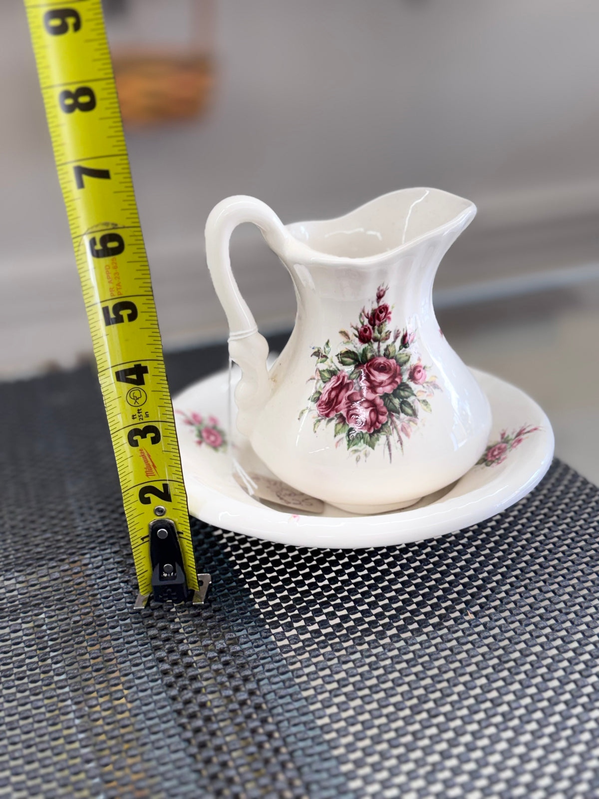Small Floral Pitcher & Basin Set