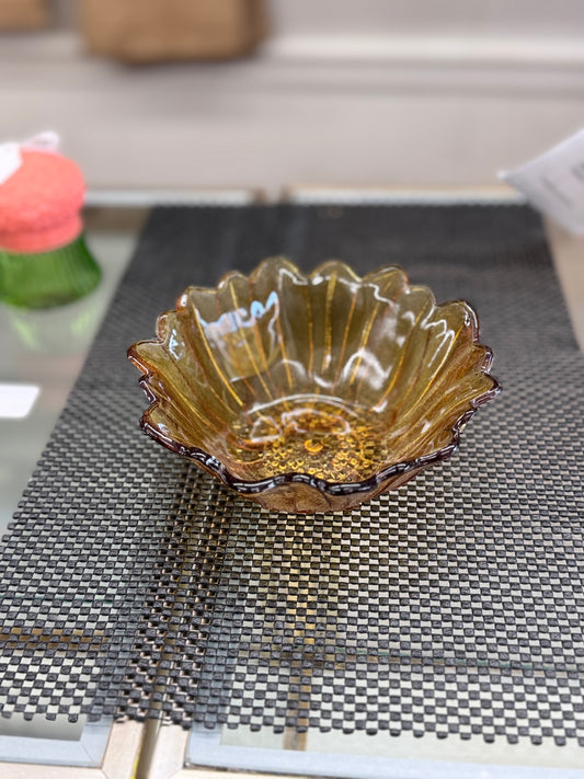 Amber Flower Bowl