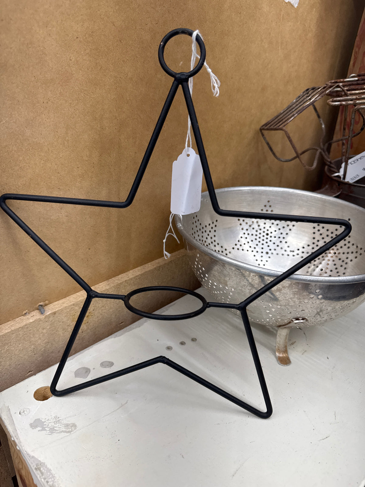Metal Candle Star Needs Hook & Stand