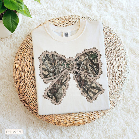 Camo Bow • ADULT Comfort Color T-Shirt