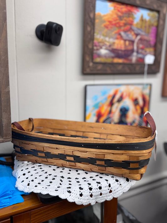 Long Handmade Basket W/ Handles