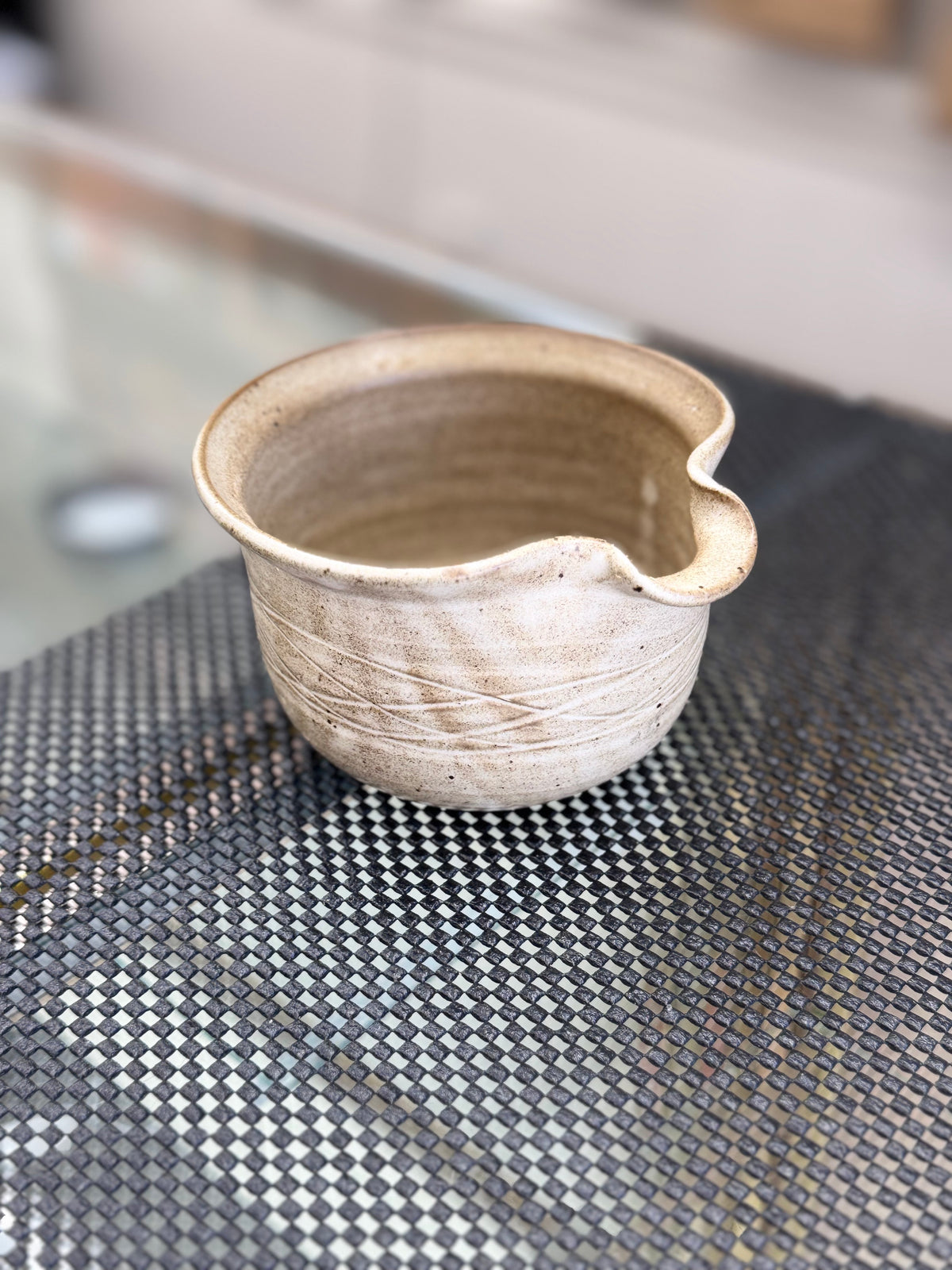 Alewine Pottery Small Bowl W/ Spout