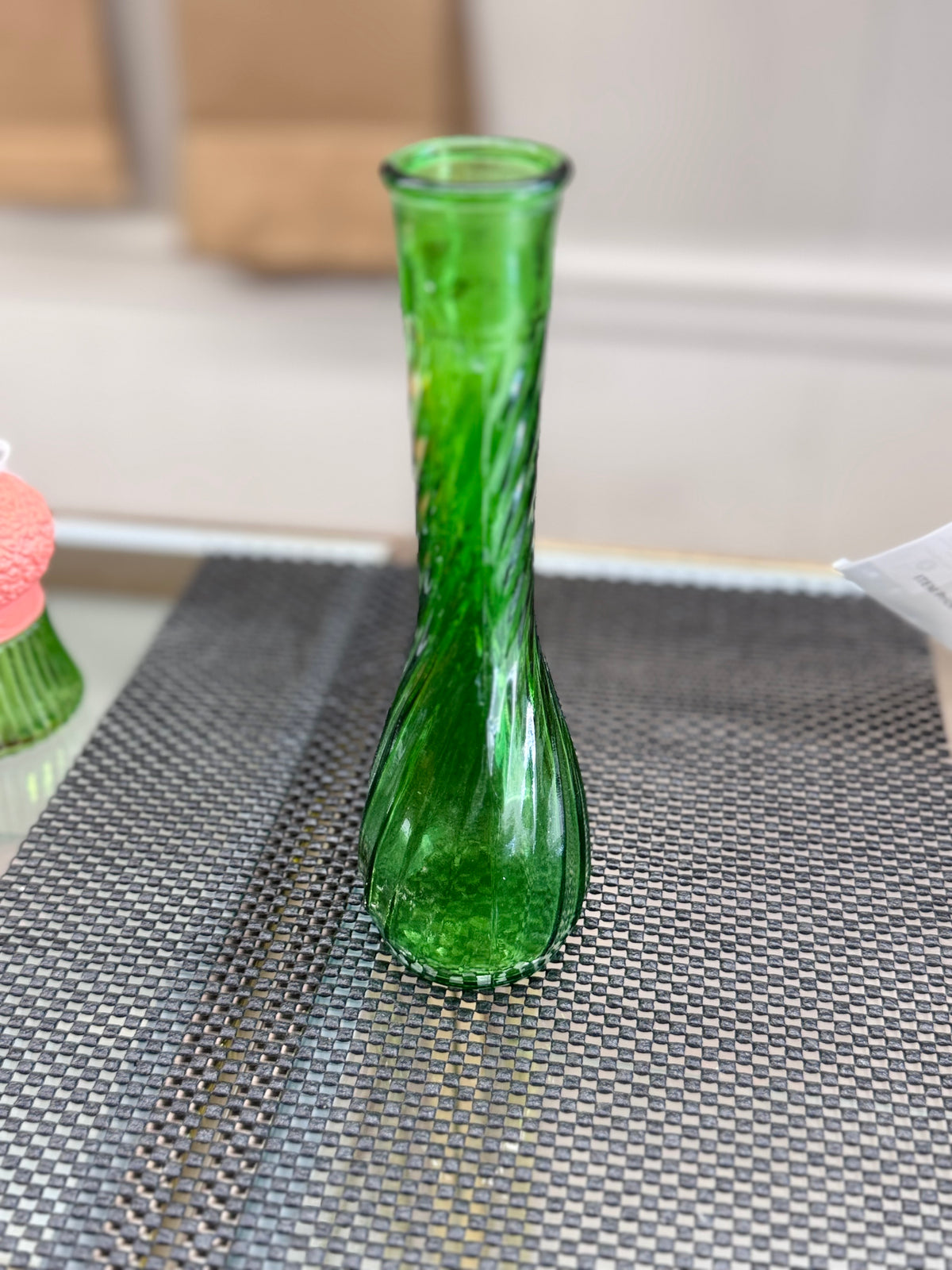 Green Glass Vase