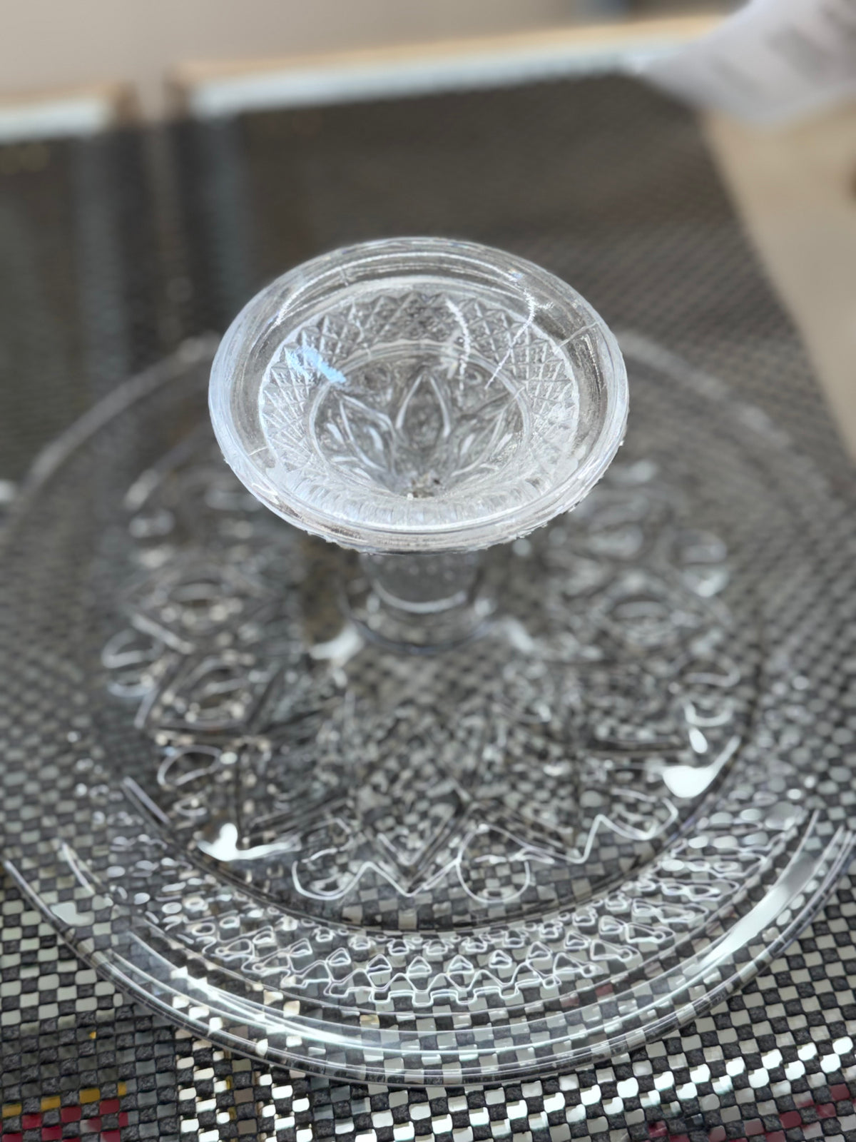 Crystal Glass Cake Stand