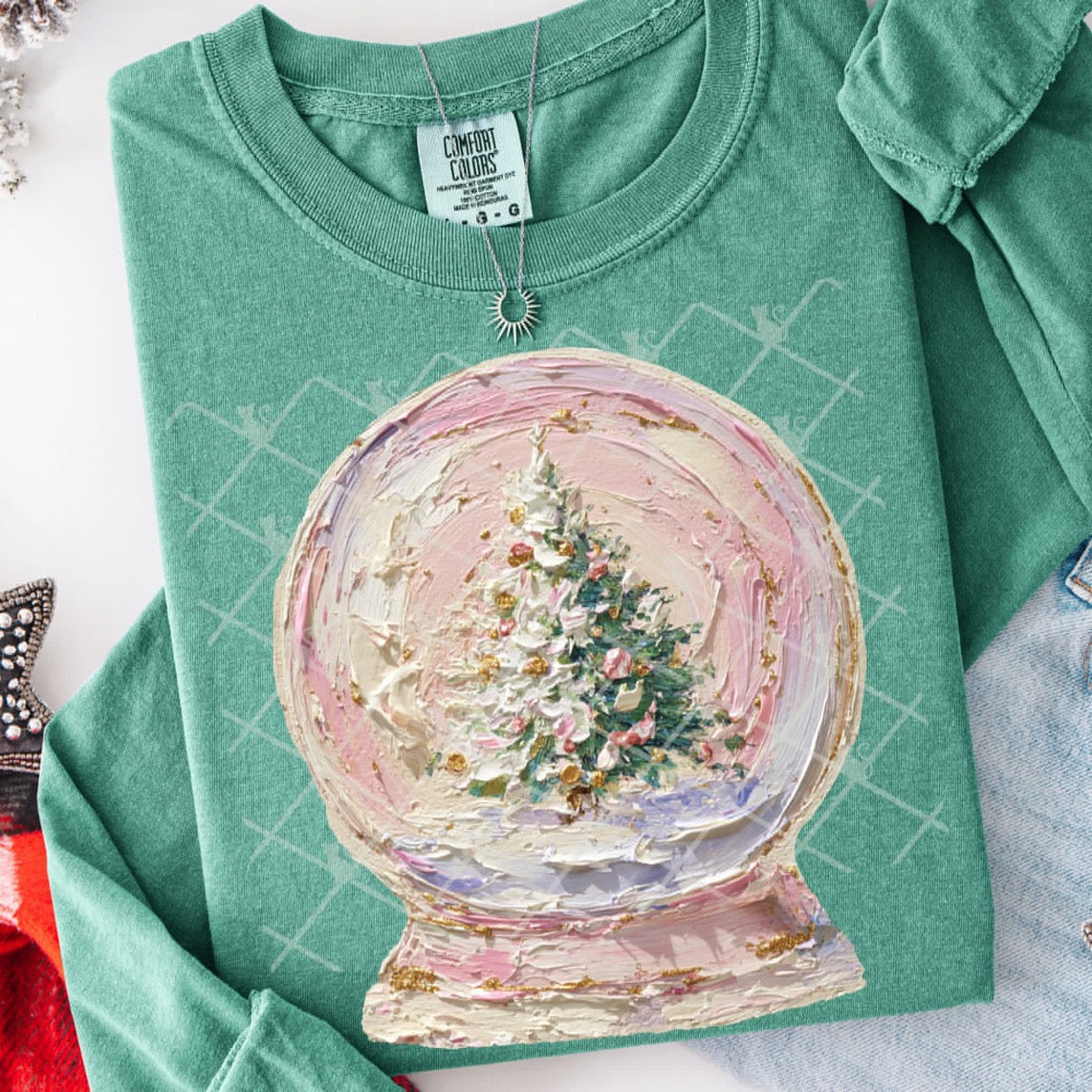 Snow globe • ADULT Comfort Color Long Sleeve