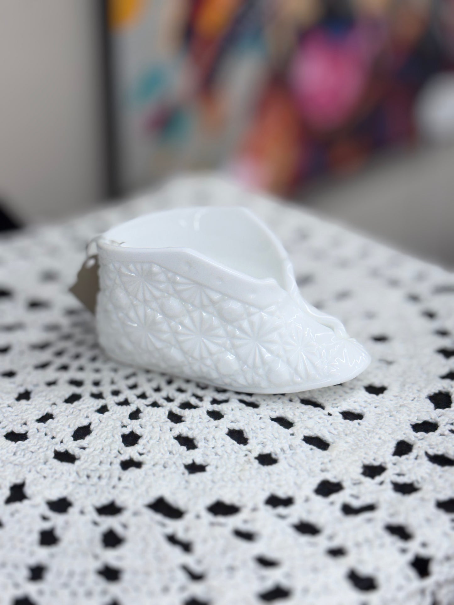 Old Virginia Milk Glass Shoe