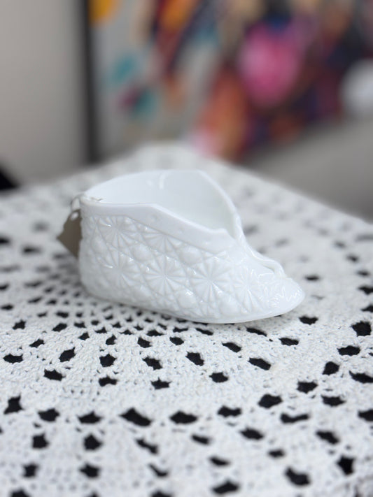 Old Virginia Milk Glass Shoe