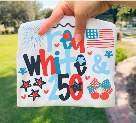 Red White and 250  • ADULT Comfort Color T-Shirt