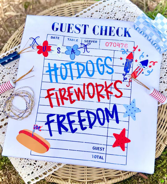 Patriotic Guest Check  • ADULT Comfort Color T-Shirt