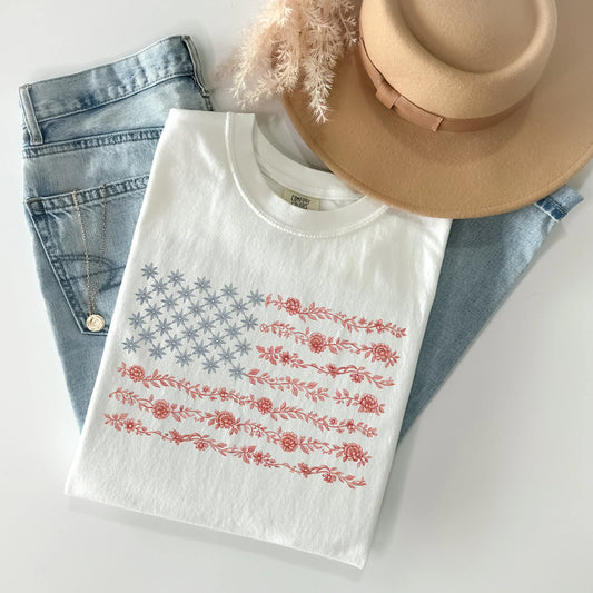 Vintage Country Flag • ADULT Comfort Color T-Shirt