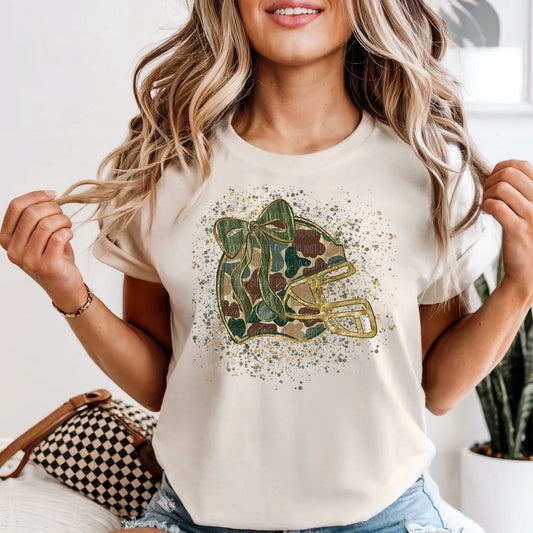 Camo Helmet Splatter  • ADULT Comfort Color T-Shirt