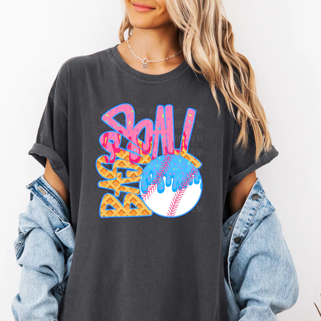 Baseball Drip • ADULT Comfort Color T-Shirt