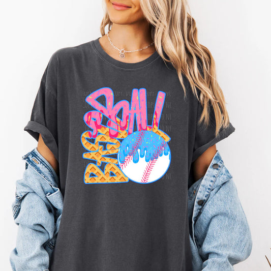 Baseball Drip • ADULT Comfort Color T-Shirt