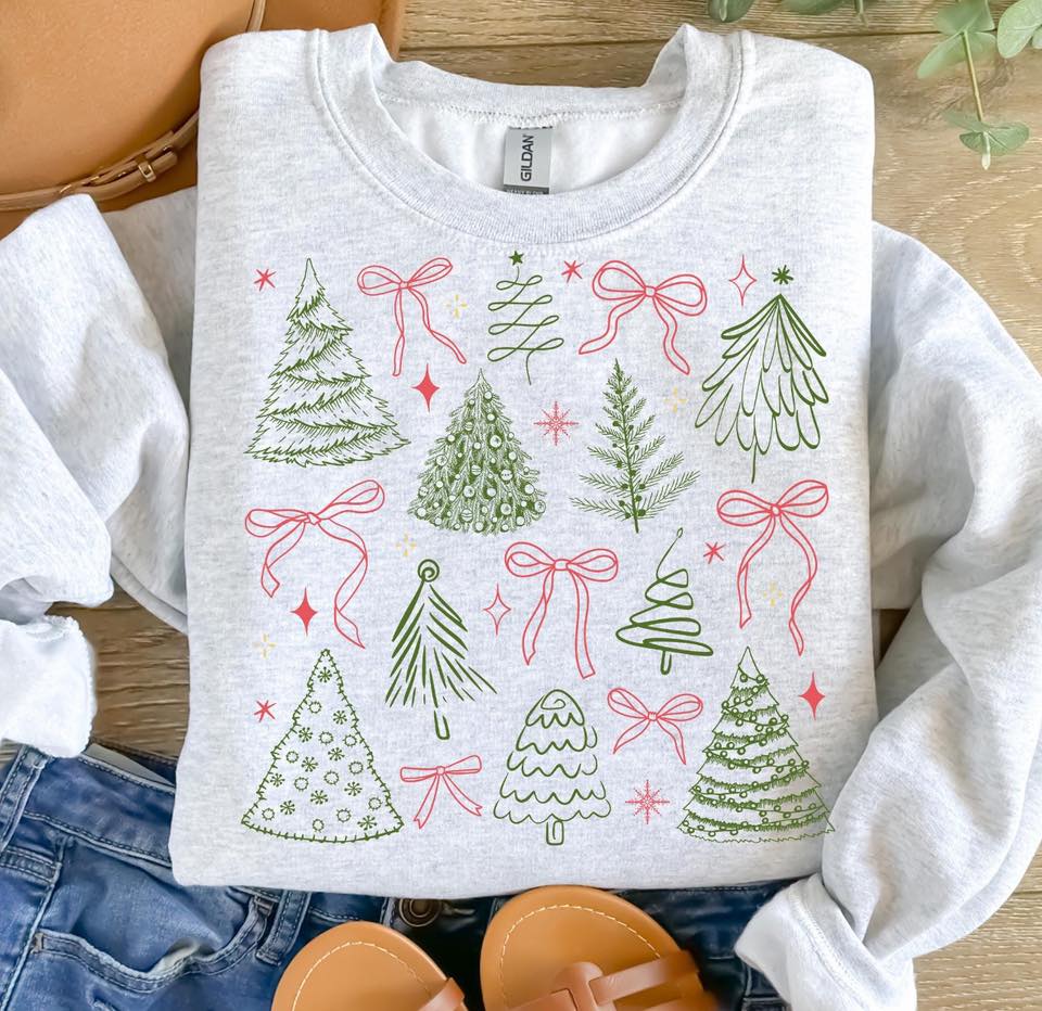 Christmas Tree Collage • ADULT CREWNECK